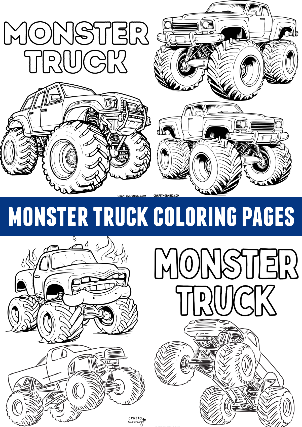 Monster Truck Coloring Pages Crafty Morning