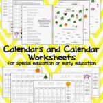 Monthly Calendar Worksheets August Freebies Breezy Special Ed