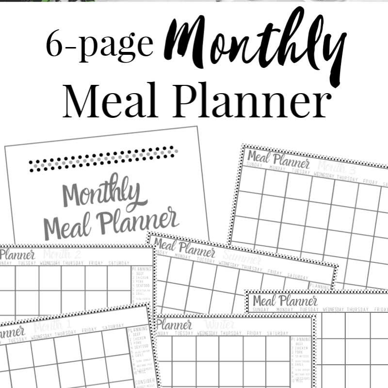 Meal Plan Calendar Printable Free