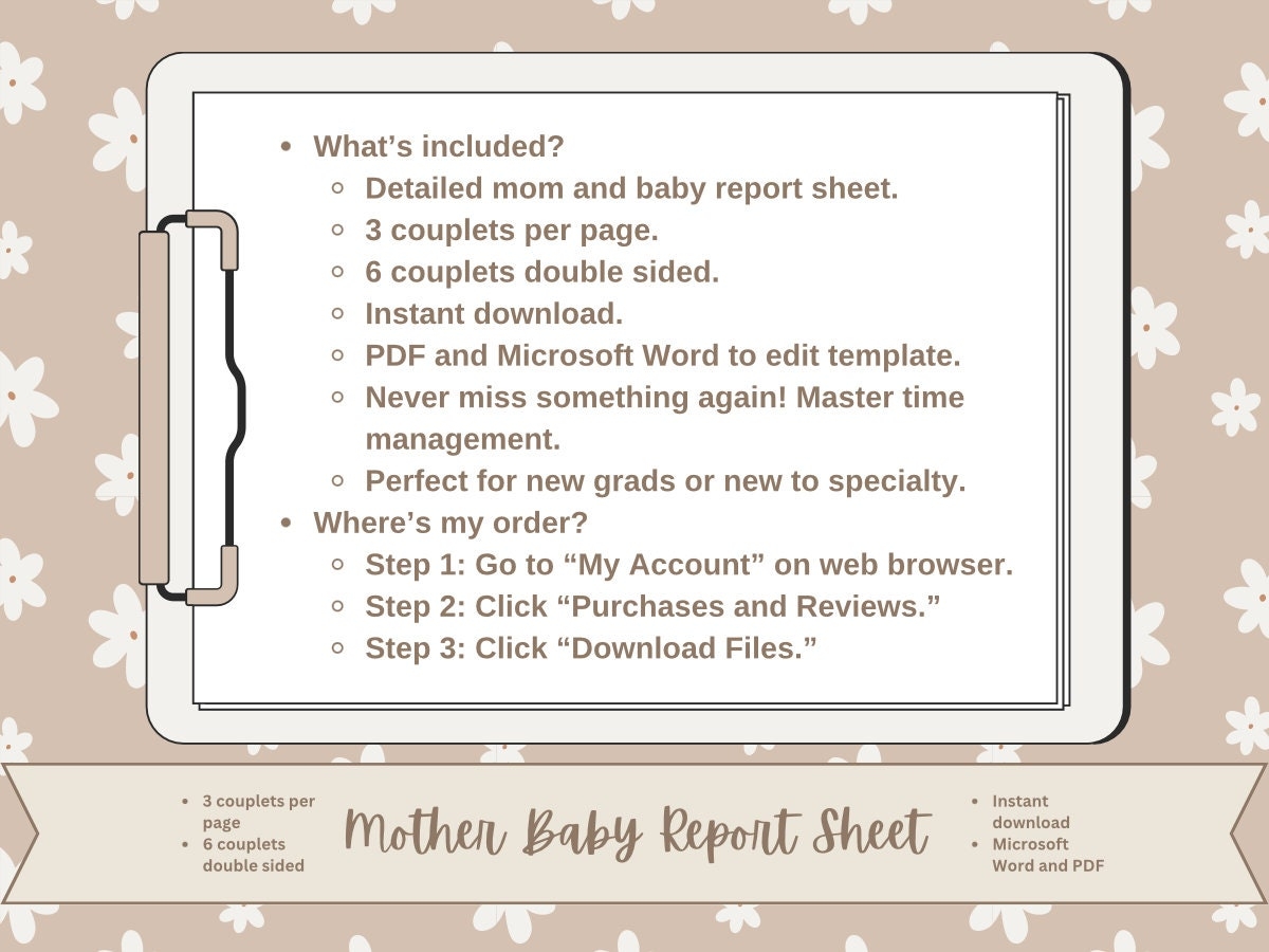 Printable Couplet Care Report Sheet Printable Couplet Care Report Sheet