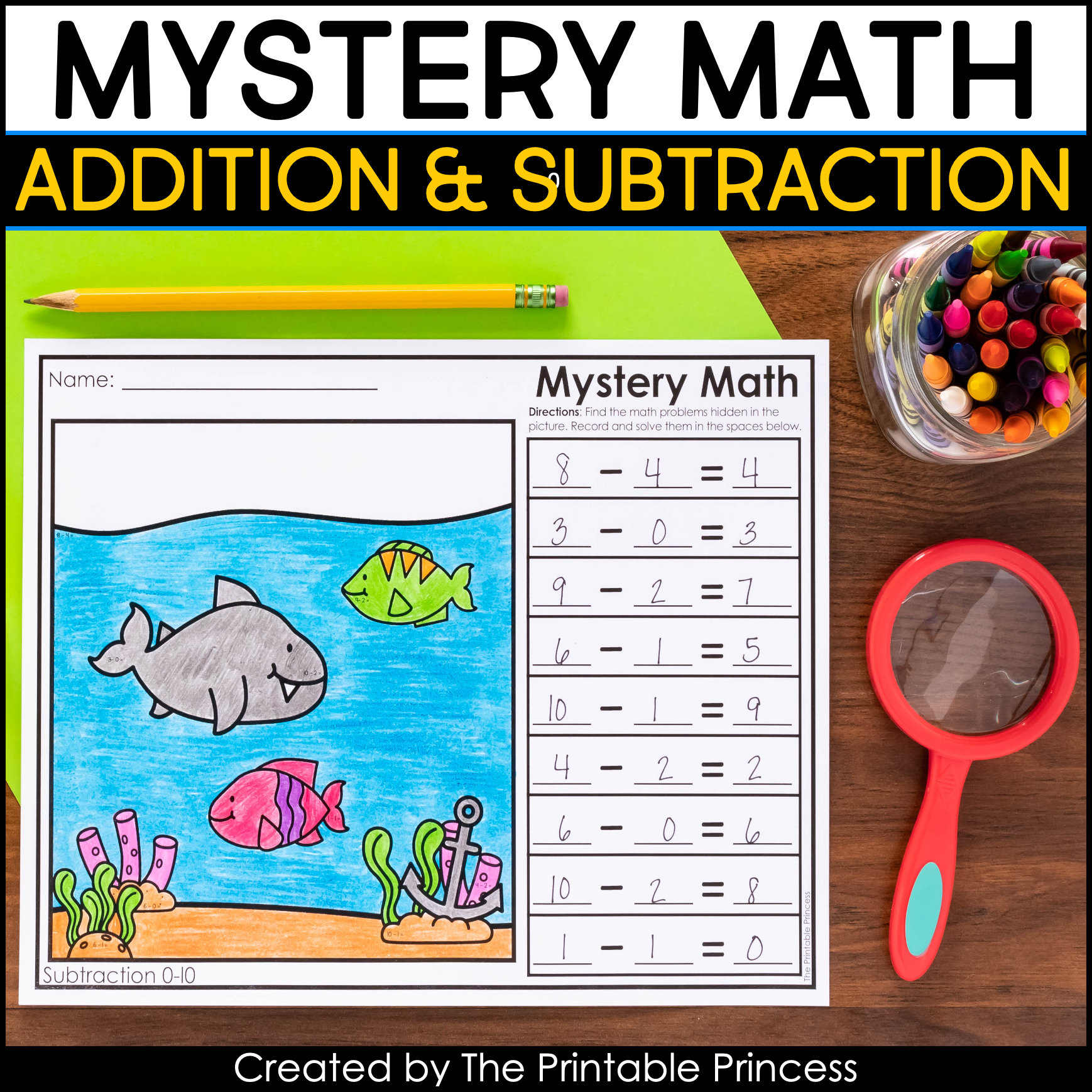 Mystery Math Addition And Subtraction Worksheets The Printable 
