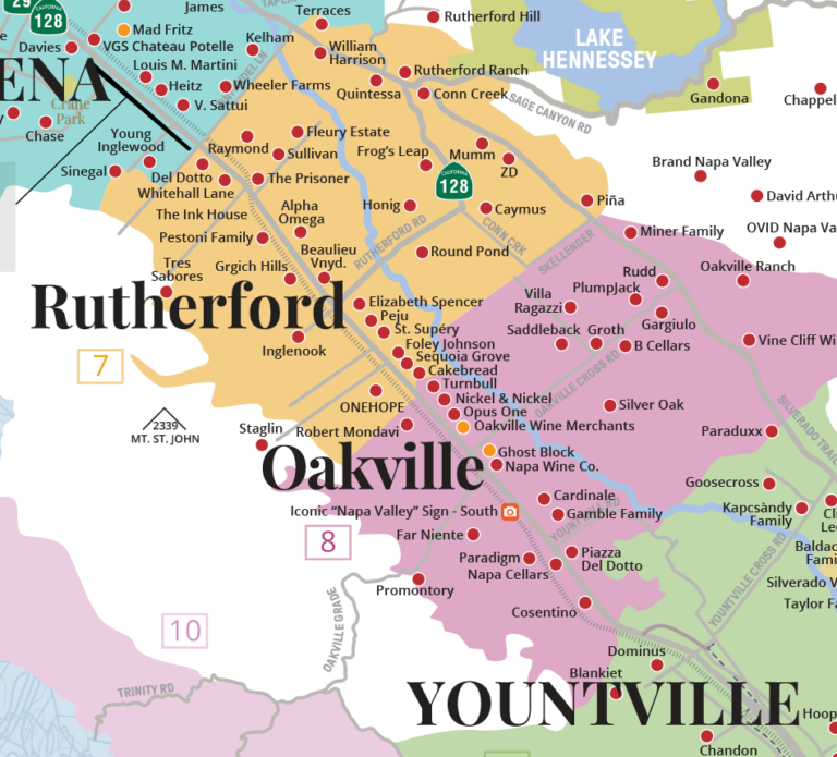 Napa Valley Wine Tours Visitor Planning Map