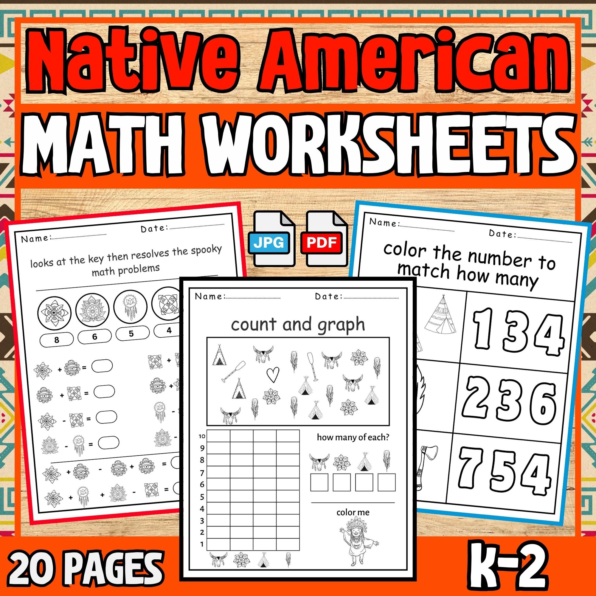 Native American Printable Worksheets