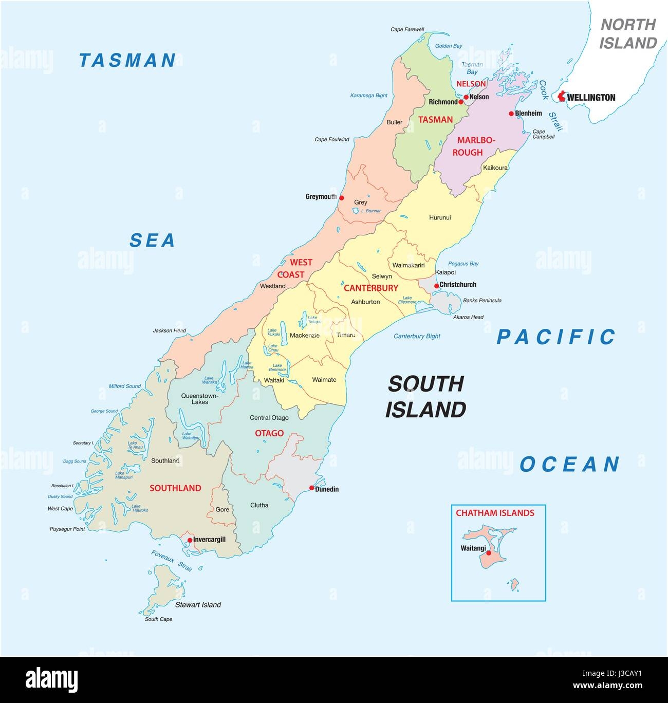 New Zealand South Island Map Hi res Stock Photography And Images Alamy