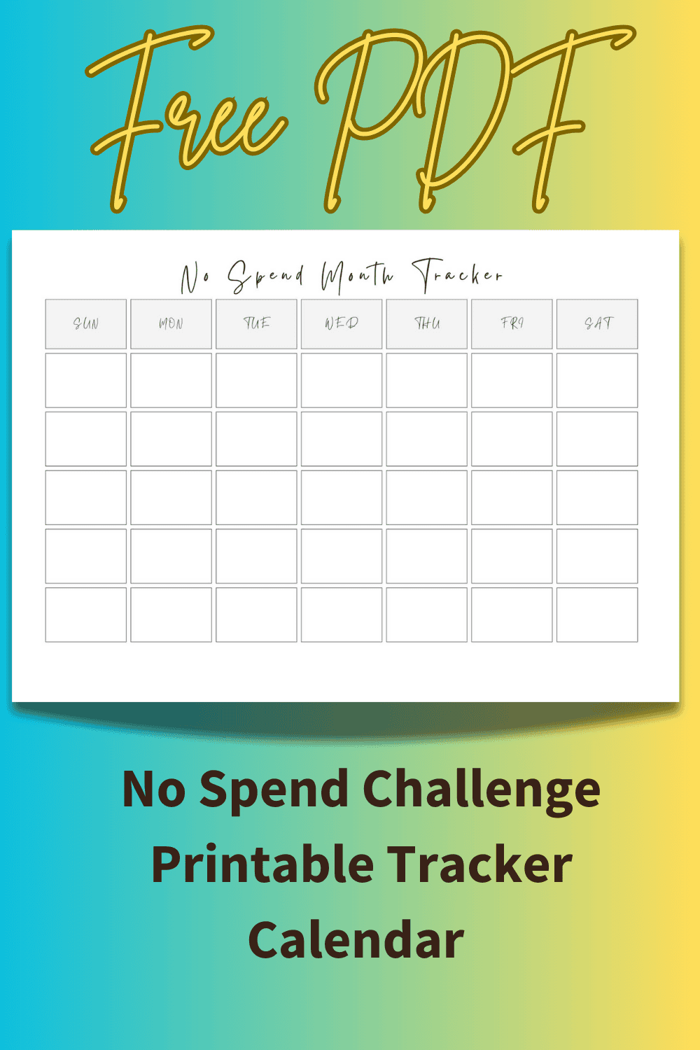 No Spend Month Free Printable Mrs Hawkins House
