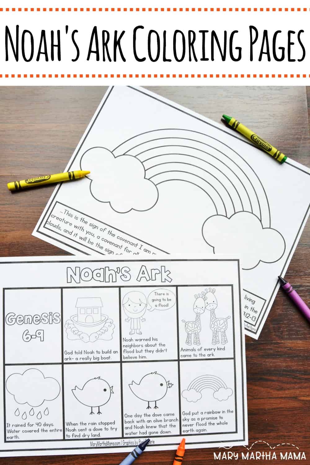 Noah s Ark Coloring Pages Mary Martha Mama