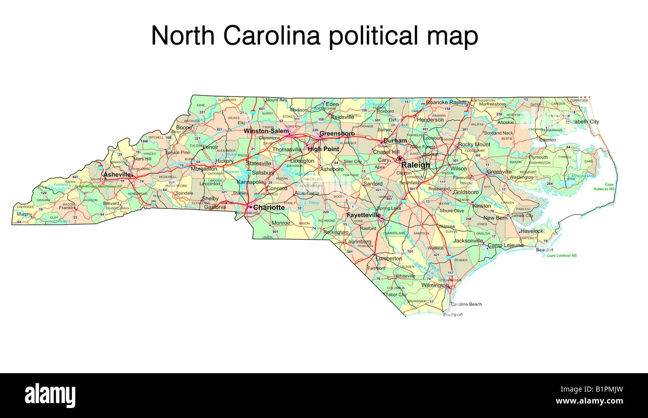 North Carolina State Map Hi res Stock Photography And Images Alamy