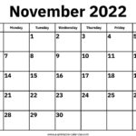 November 2022 Calendars Printable Calendar 2022