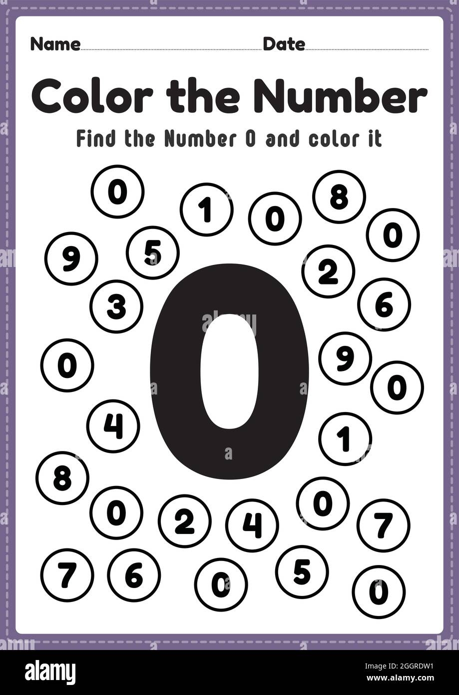 Number 0 Worksheet Hi res Stock Photography And Images Alamy