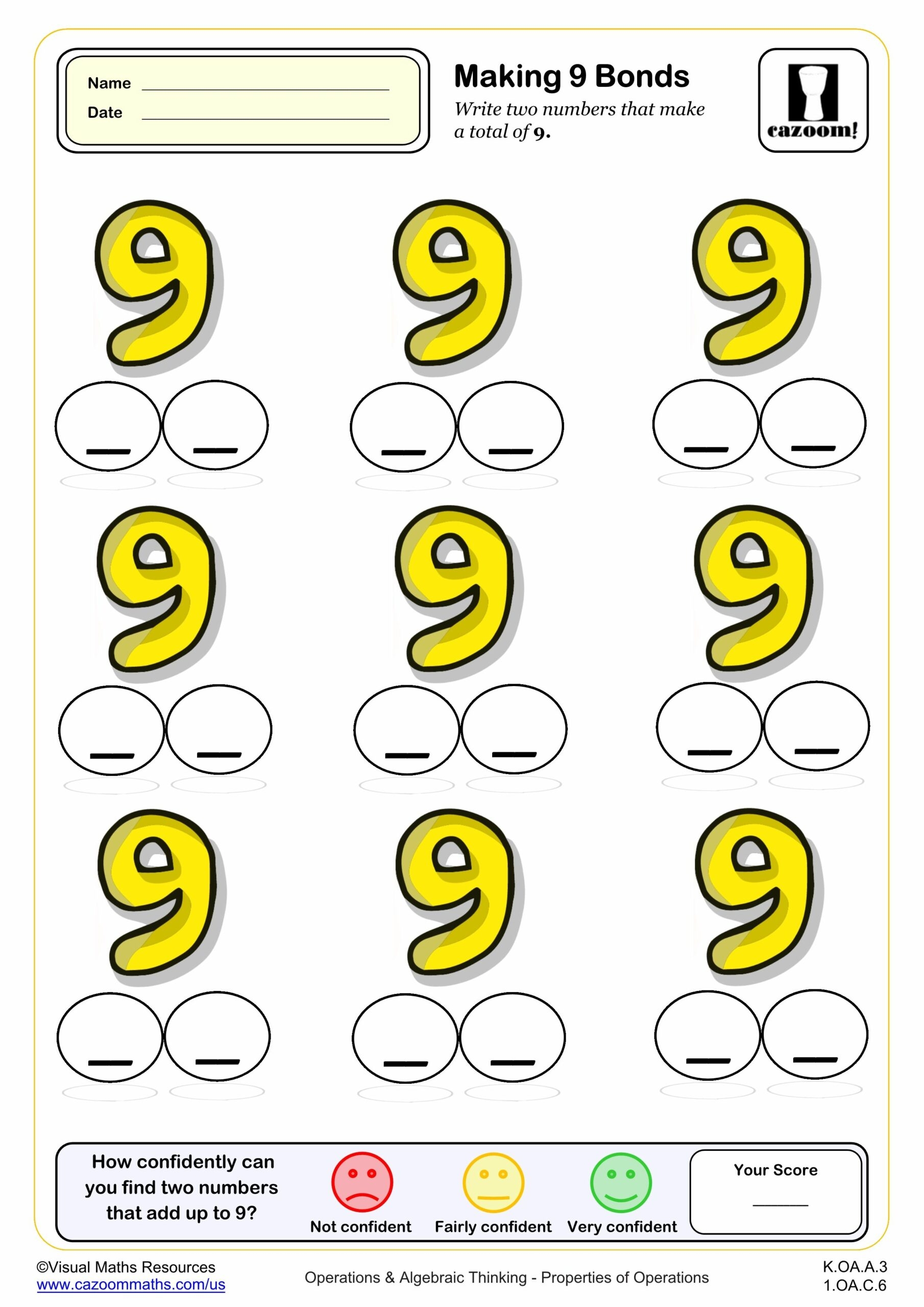 Printable Number Bonds Worksheets Pdf