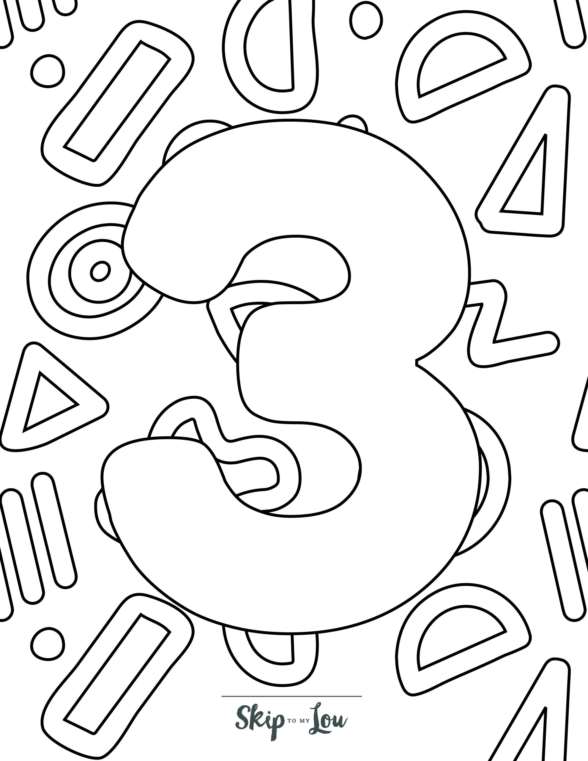 Number Coloring Pages Free Printable Numbers To Color Skip To Worksheets Library