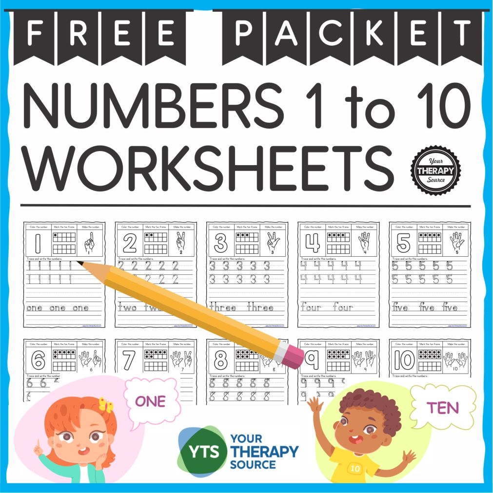 Free Printable Numbers Tracing Worksheet