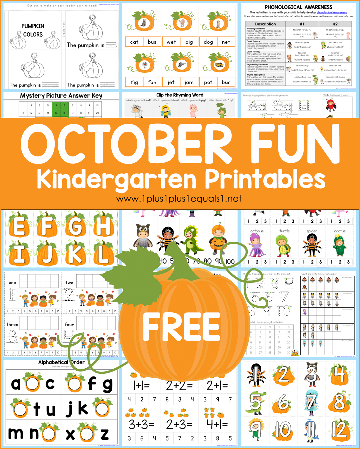 October Fun Pumpkin Printables For Kids 1 1 1 1