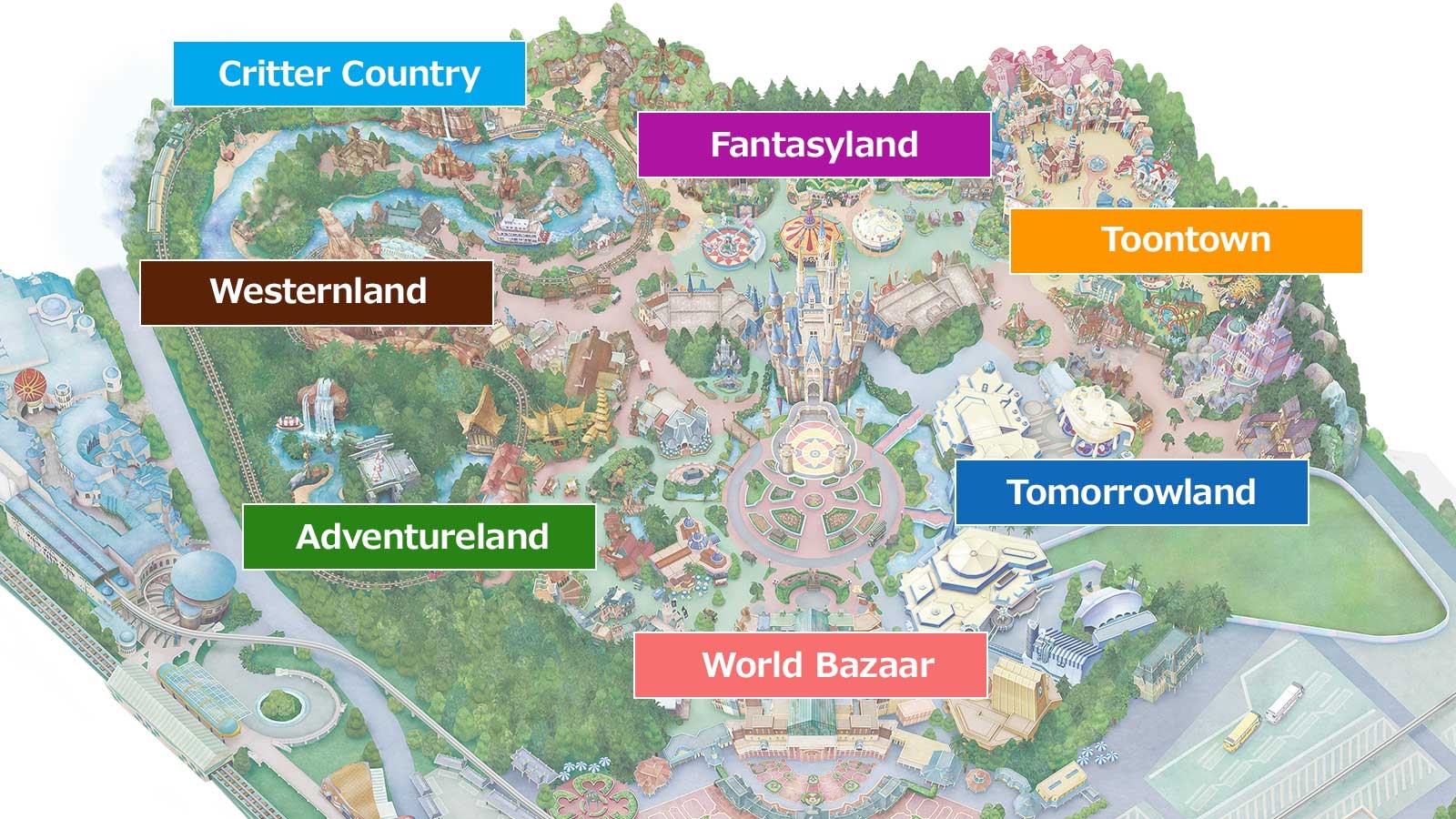 Official Map Tokyo Disneyland