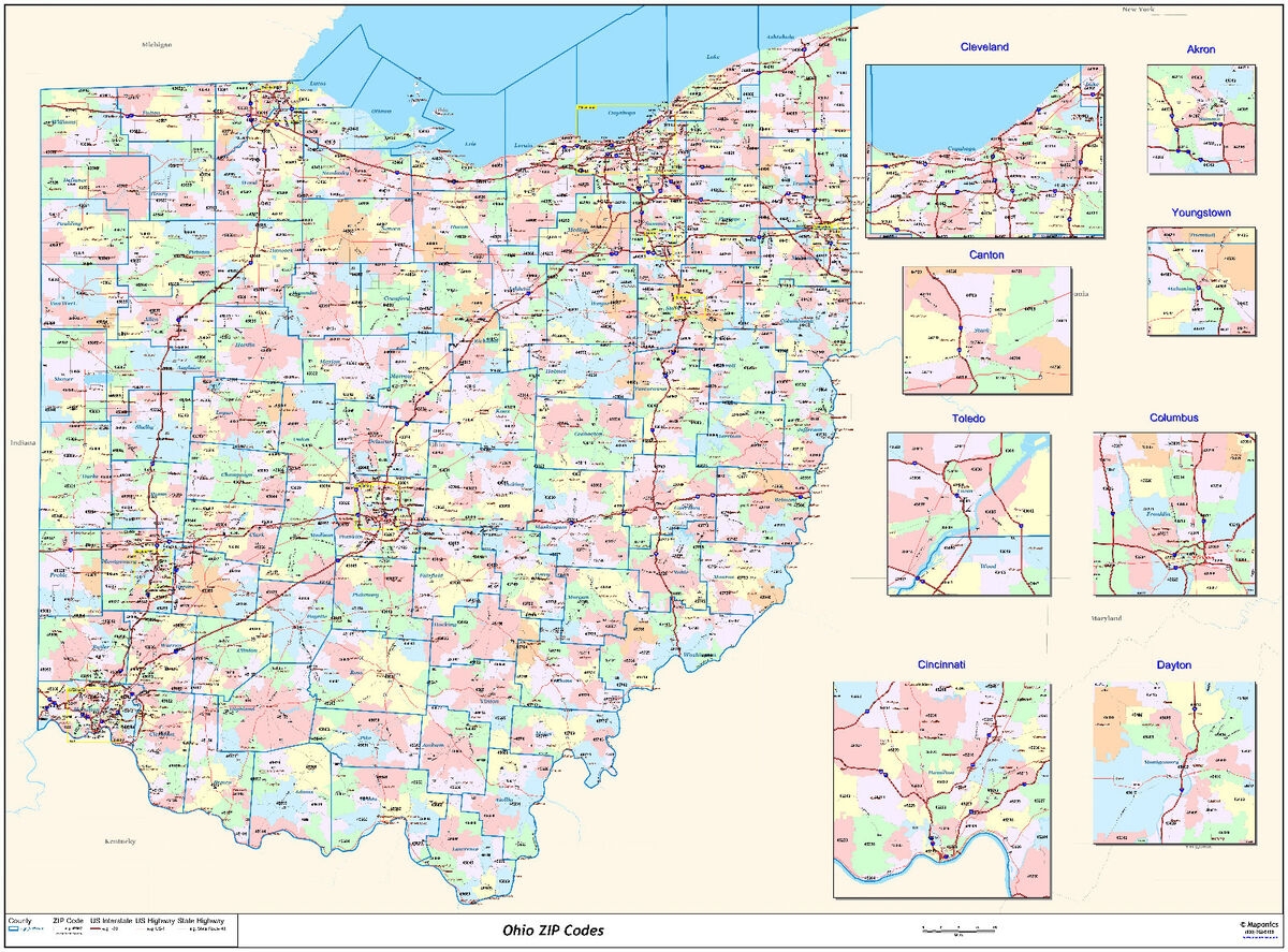 Cincinnati Zip Code Map Printable