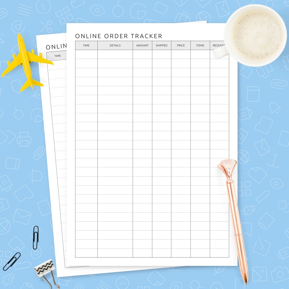 Online Order Tracker Template Template Printable PDF