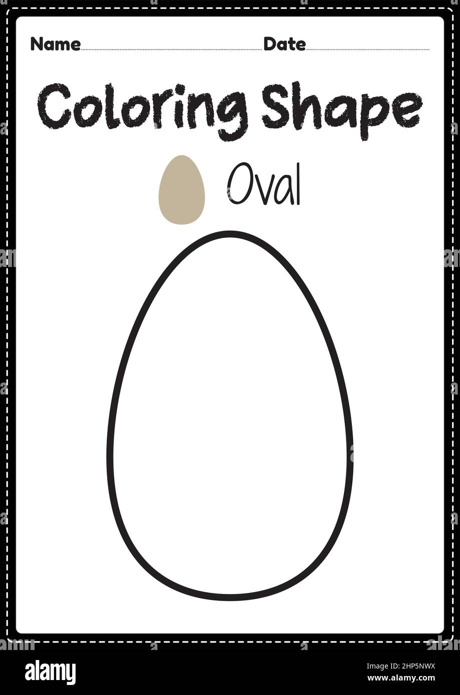 Printable Oval Shape Worksheet