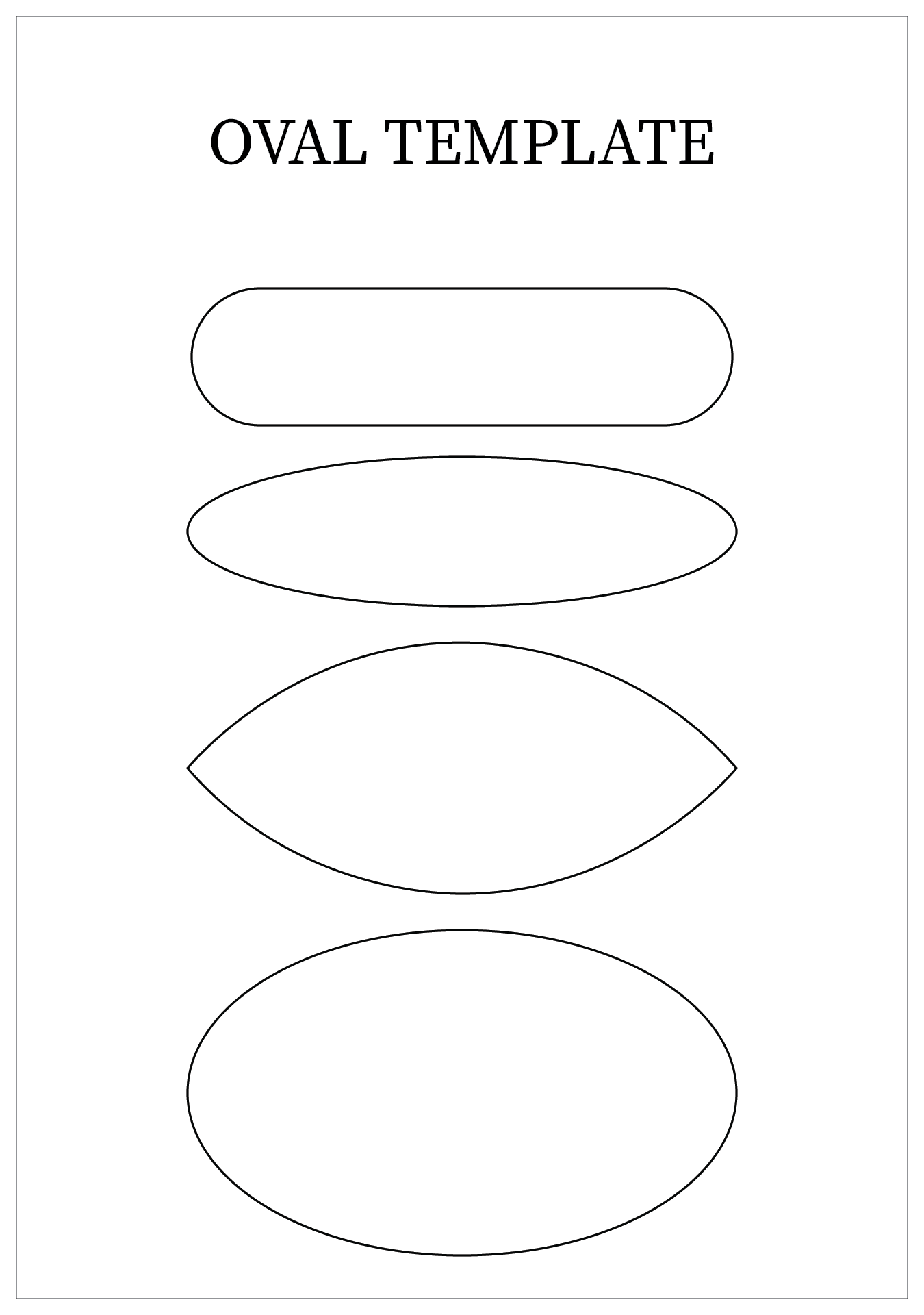 Oval Template 10 Free PDF Printables Printablee