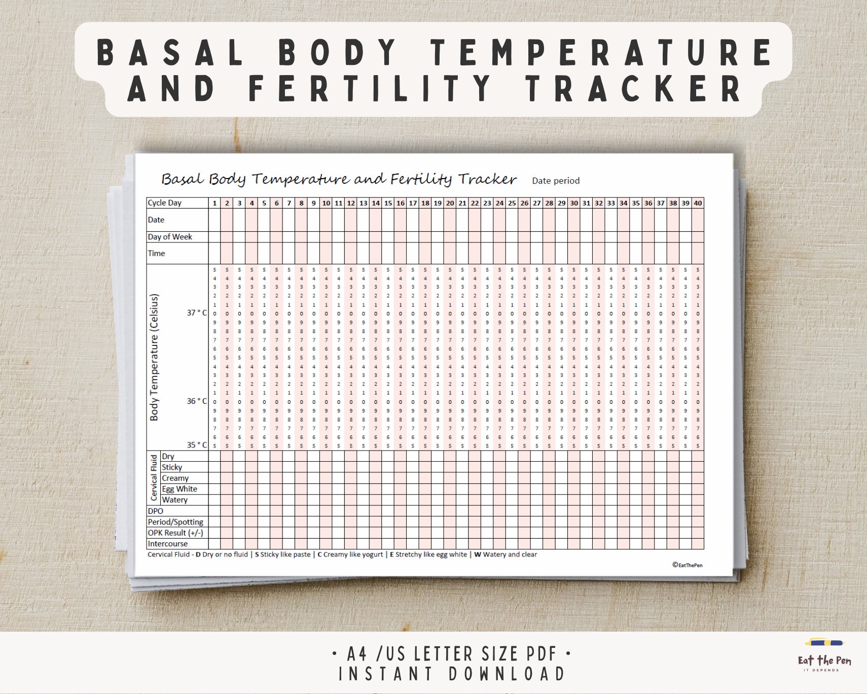 Ovulation Tracking Chart Printable