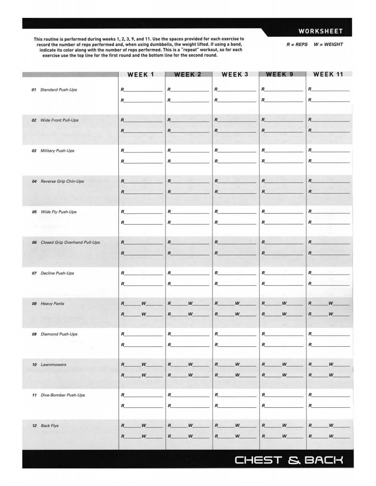 P90X Workout Sheets Decidetostayfit
