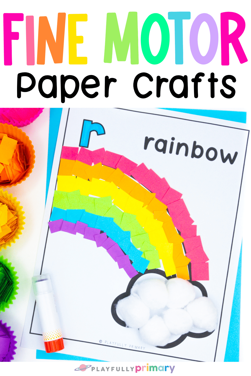 Paper Tearing Art Activity A Fun Fine Motor Craft For Kids Playfully Primary