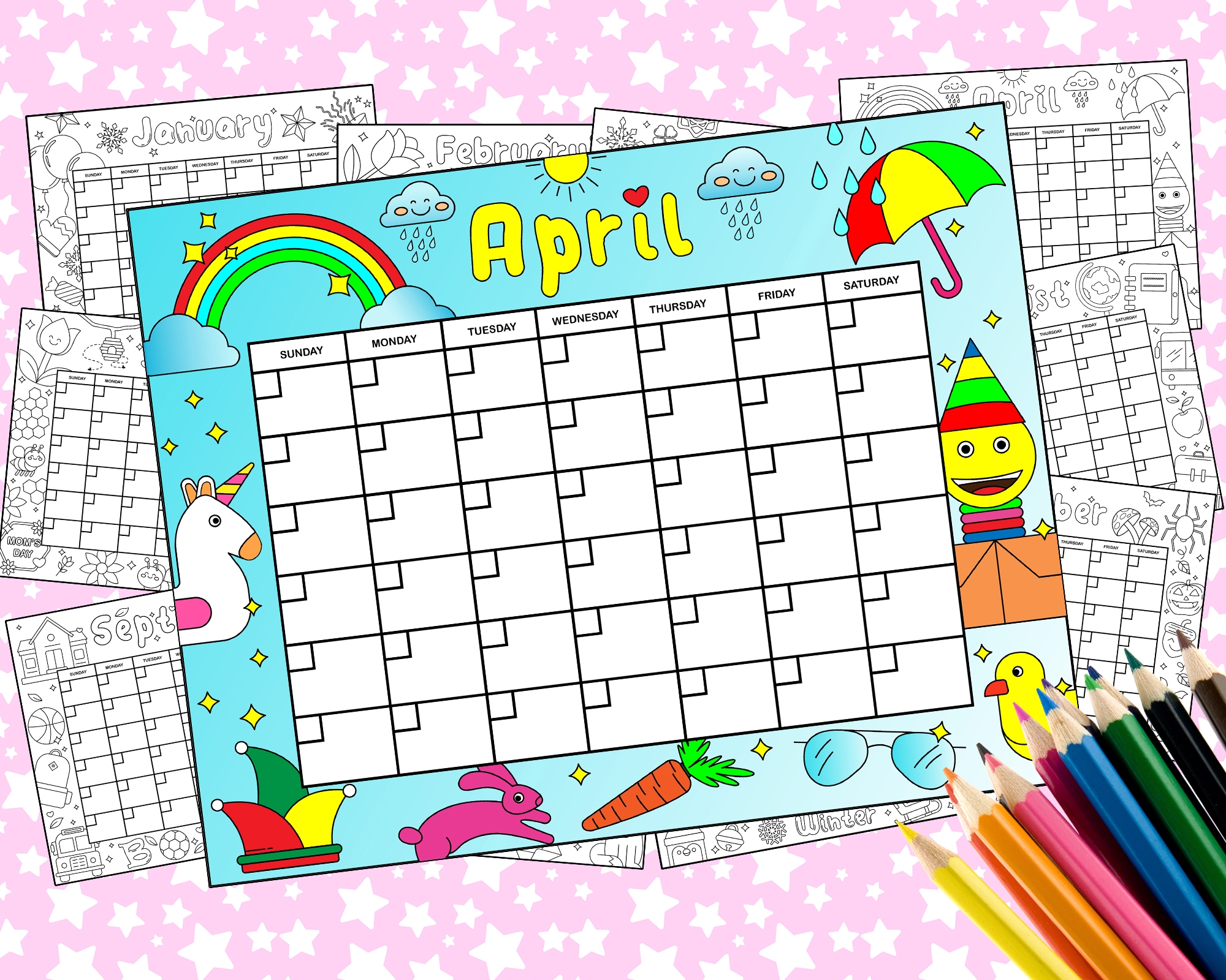 Kawaii Printable Calendar