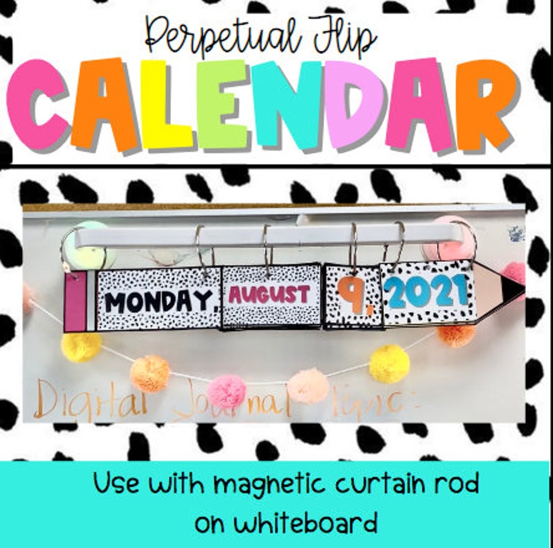 Perpetual Flip Calendar Printable Etsy