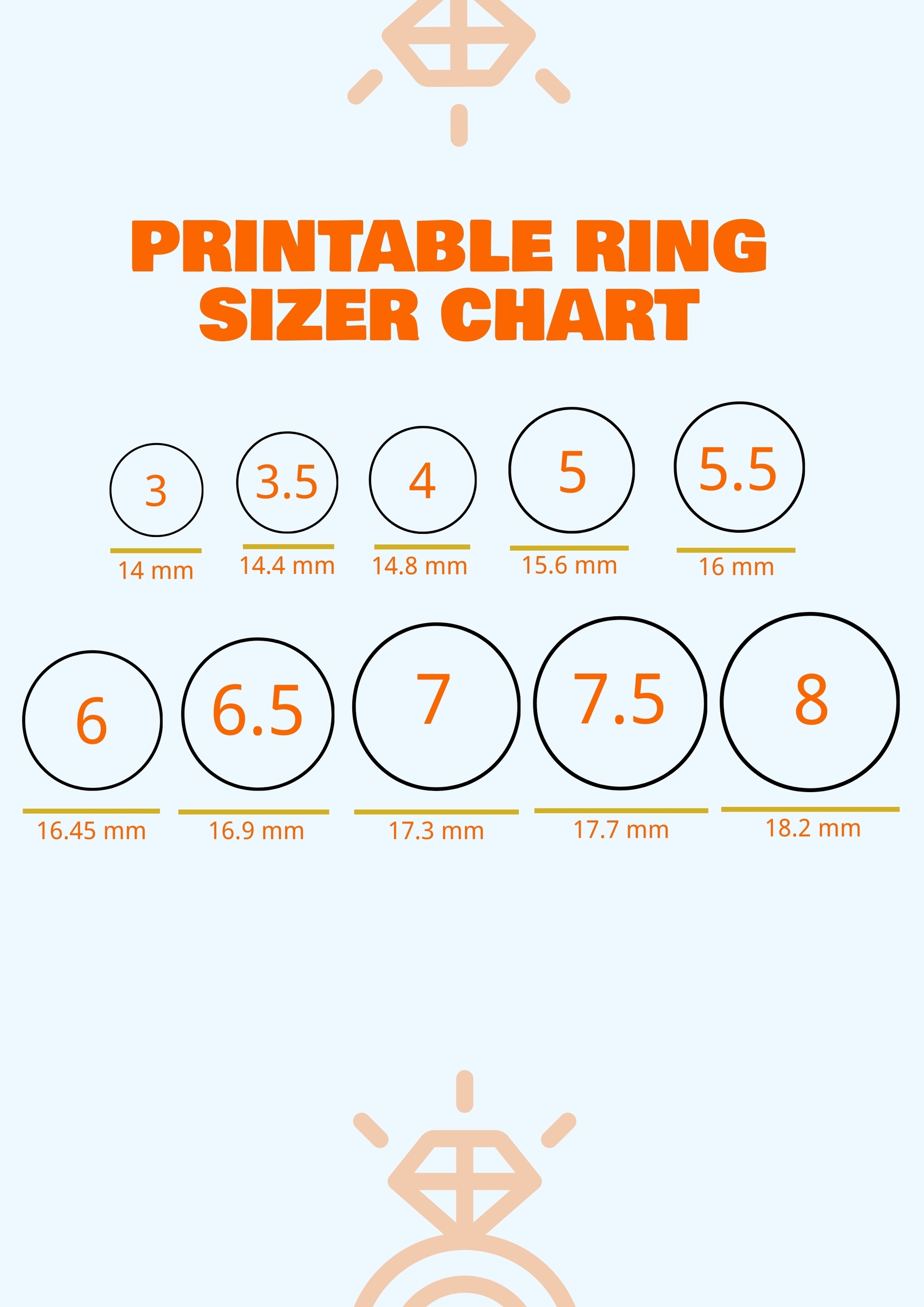 Printable Ring Size Chart Men