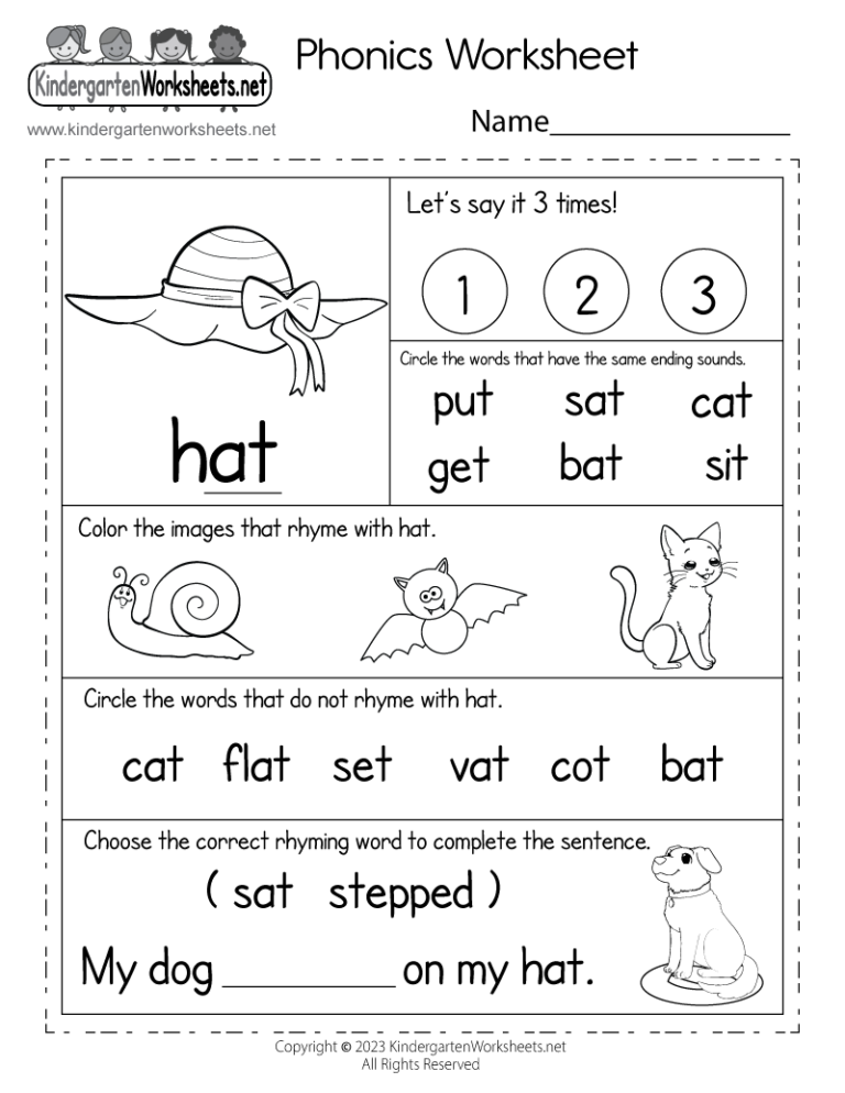 Phonics Worksheet Free Printable Digital U0026 PDF