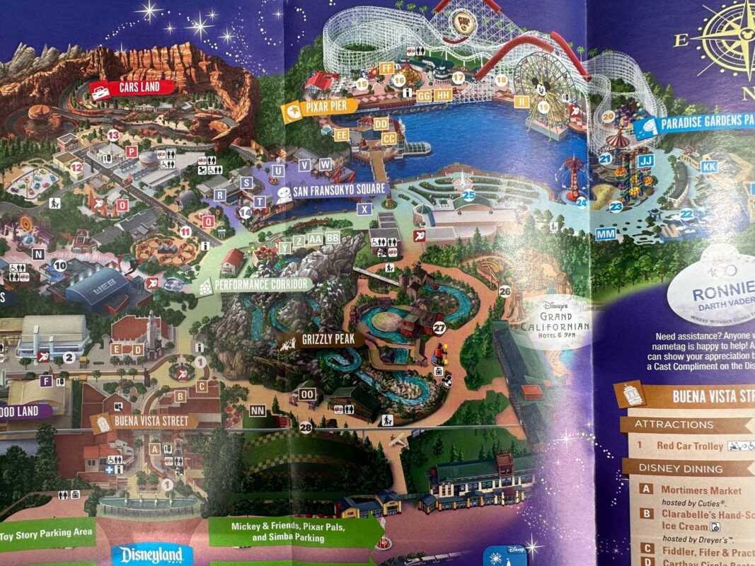 Printable Disney California Adventure Map