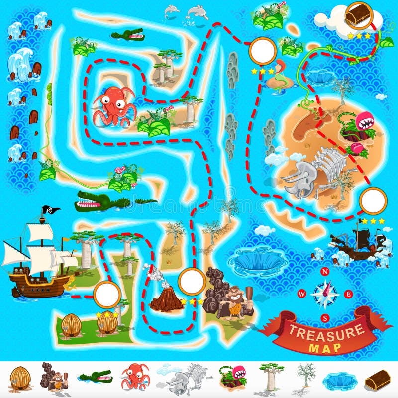 Printable Childrens Pirate Maps