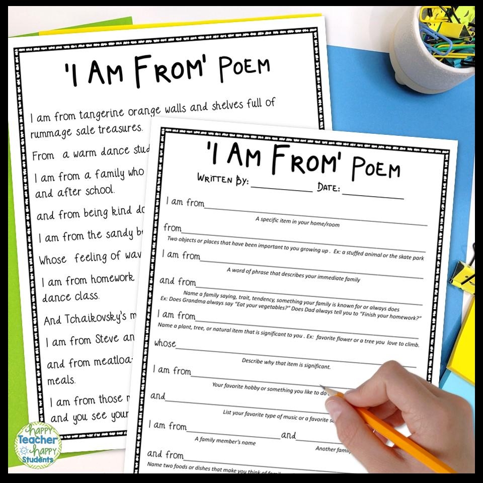 Poetry Worksheets Etsy