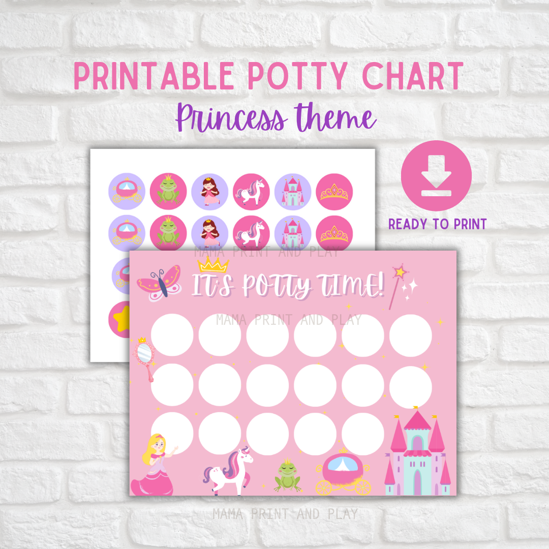 Potty Training Chart Princess Theme Mama Primeriza Feliz