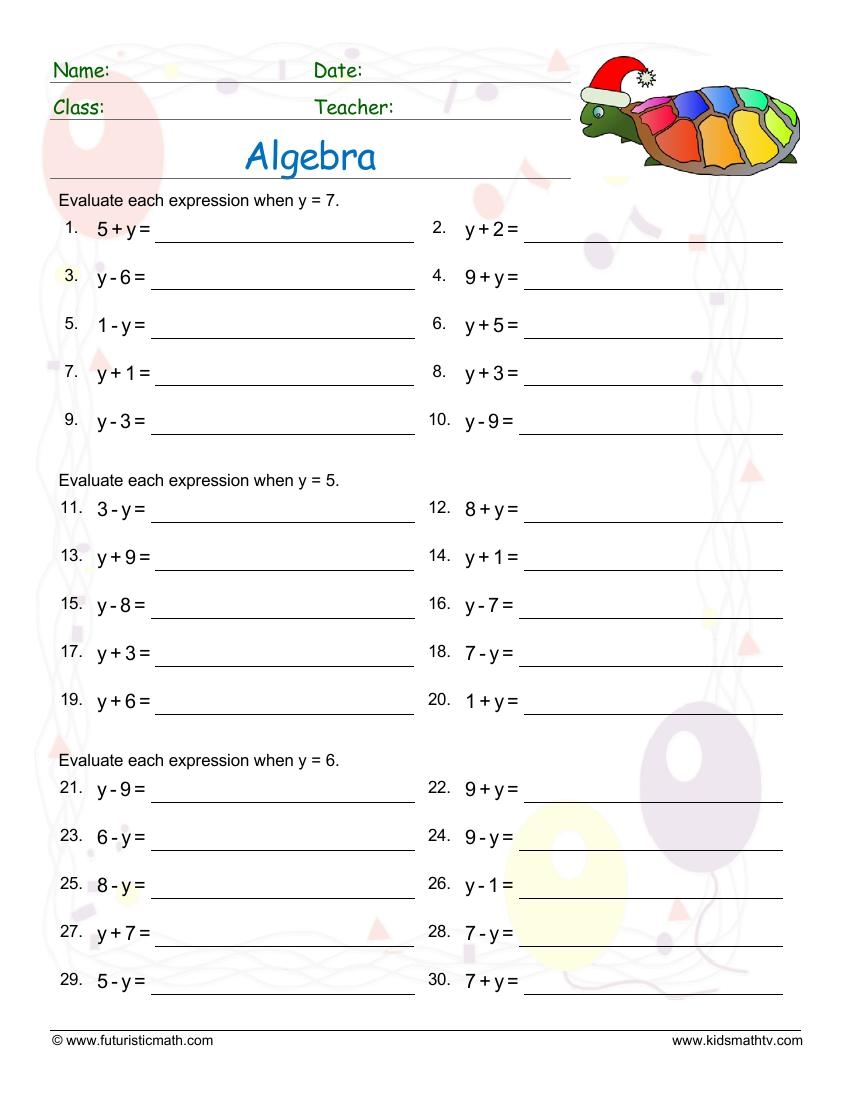 Pre Algebra Worksheets FREE Printable Worksheets Library