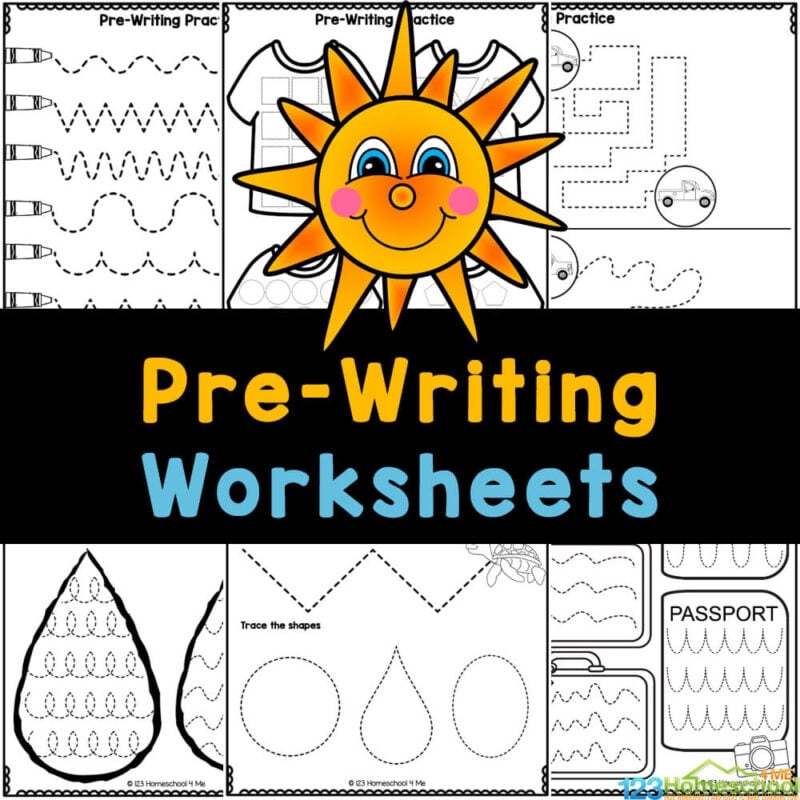 Pre Writing Worksheets Tracing Sheets For Pre k Handwriting