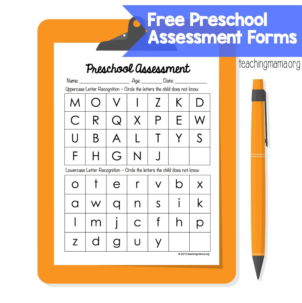 Preschool Assessment Forms Teaching Mama Preschool Assessment Forms Teaching Mama