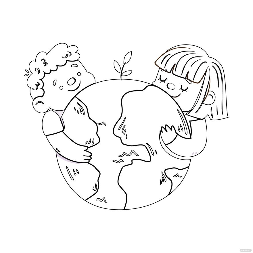 Earth Day Coloring Sheet Free Printable