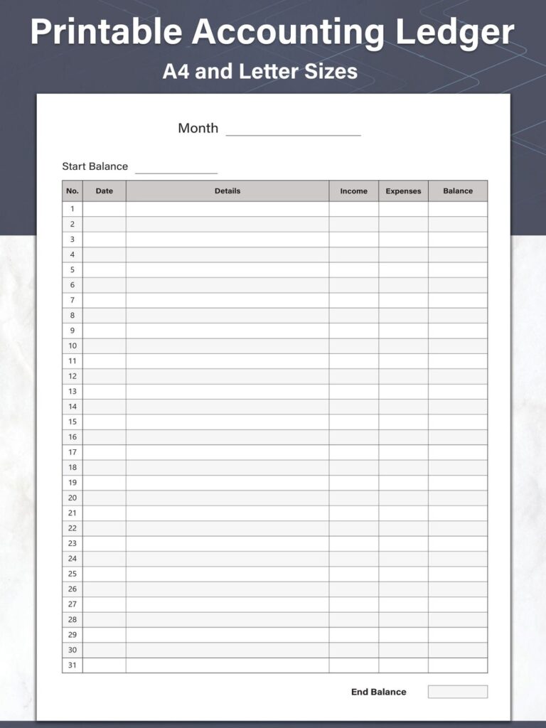 Printable Accounting Ledger Money Tracker And General Ledger Sheets Accounts Receivable Ideal For Small Business Bookkeeping Template Etsy