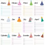 Printable Birthday Tracker Birthday List Organizer PDF Etsy