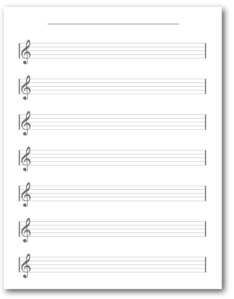 Printable Blank Staff Paper Treble Clef Blank Sheet Music Printable Staff Paper Downloadable Sheet Music Printable Manuscript Paper Etsy Australia