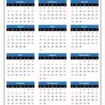 Printable Calendar 2026 One Page With Holidays Single Page 2026 Yearly Blank PDF Templates