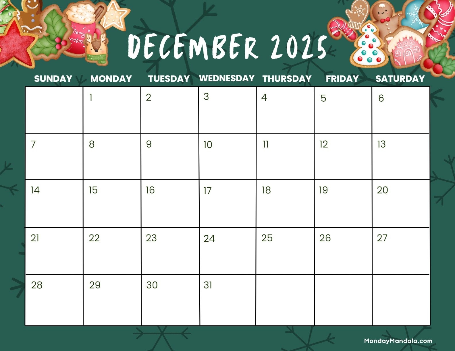 225 Calendar Printable