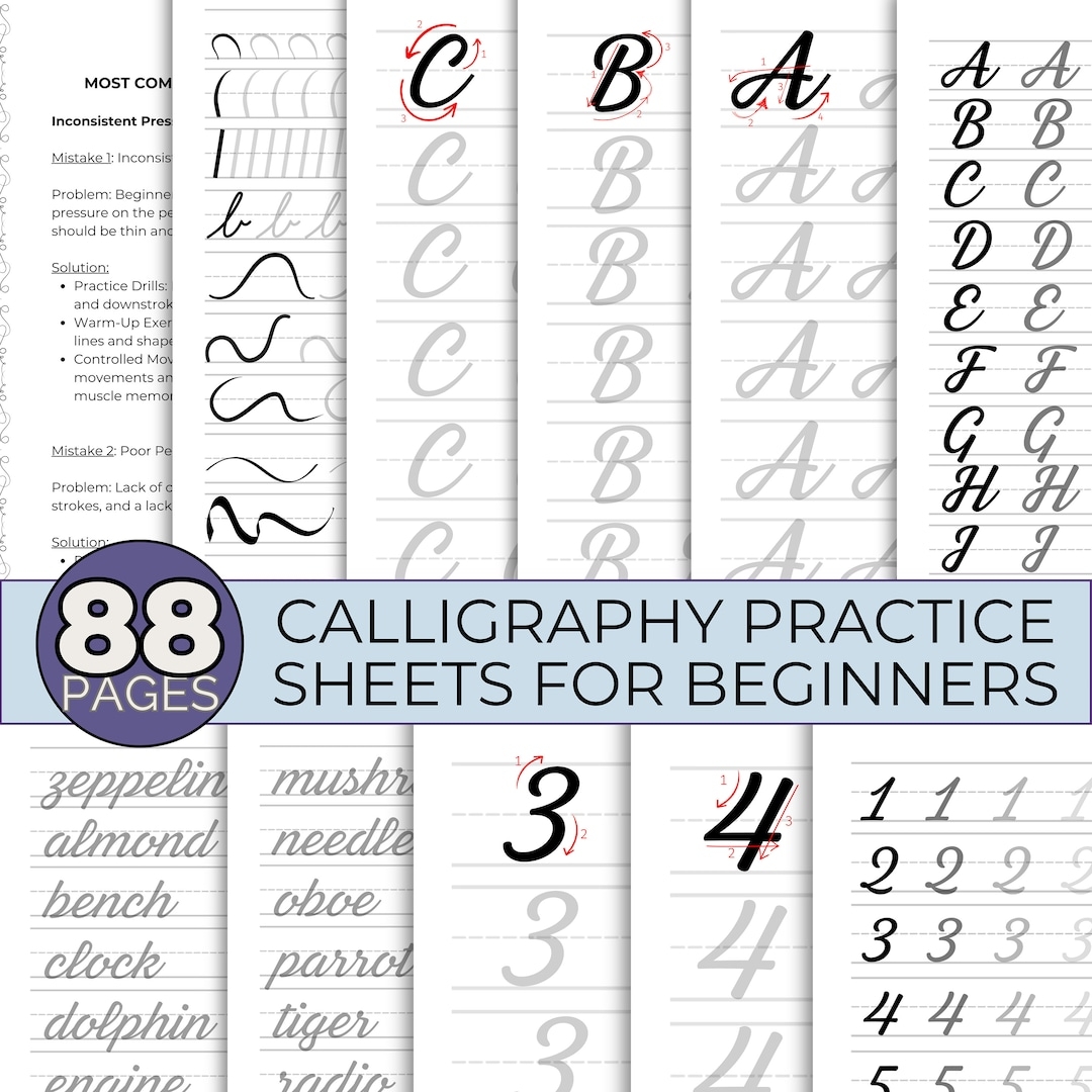 Printable Calligraphy Practice Sheets For Beginners Printable Calligraphy Practice Sheets For Beginners
