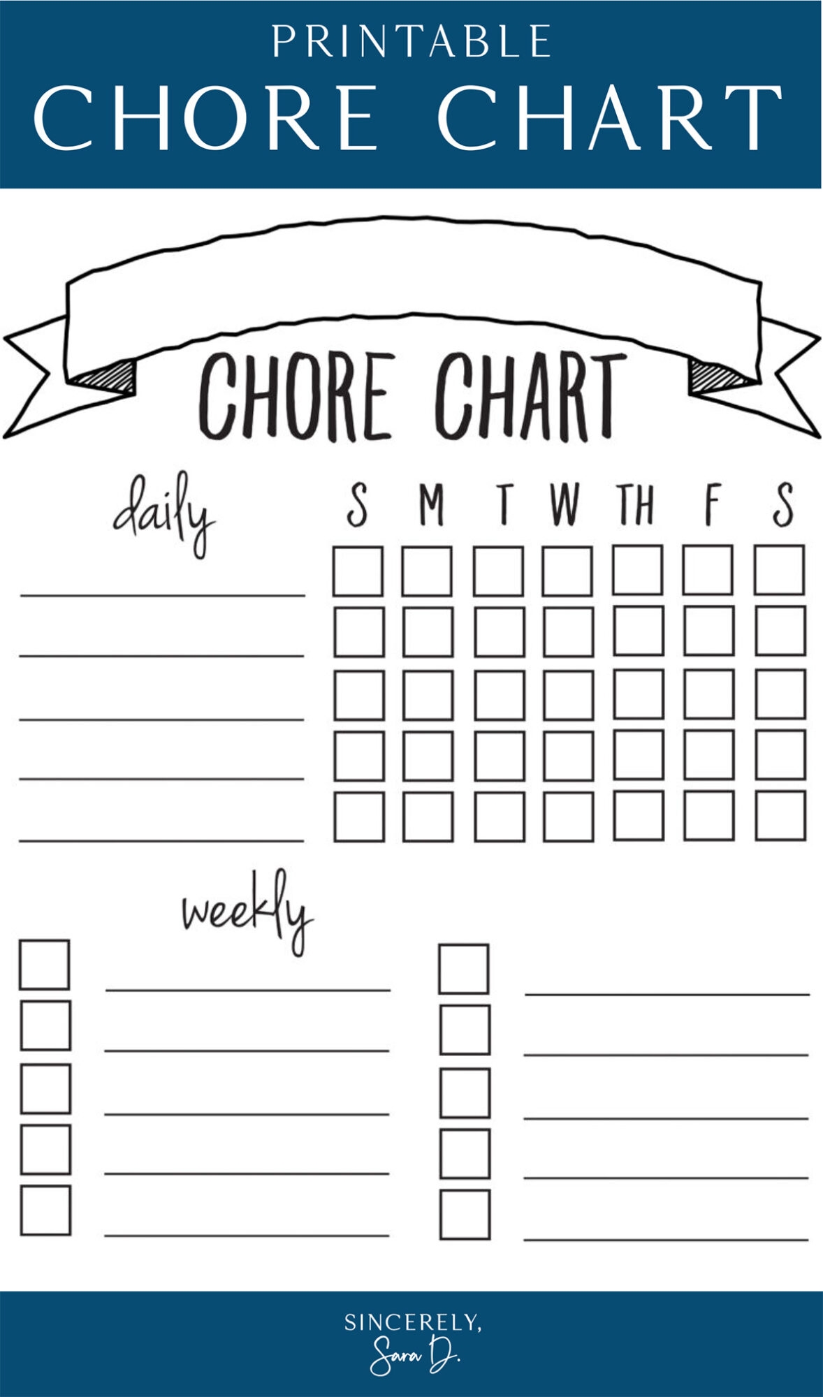 Free Printable Chore Charts For Adults