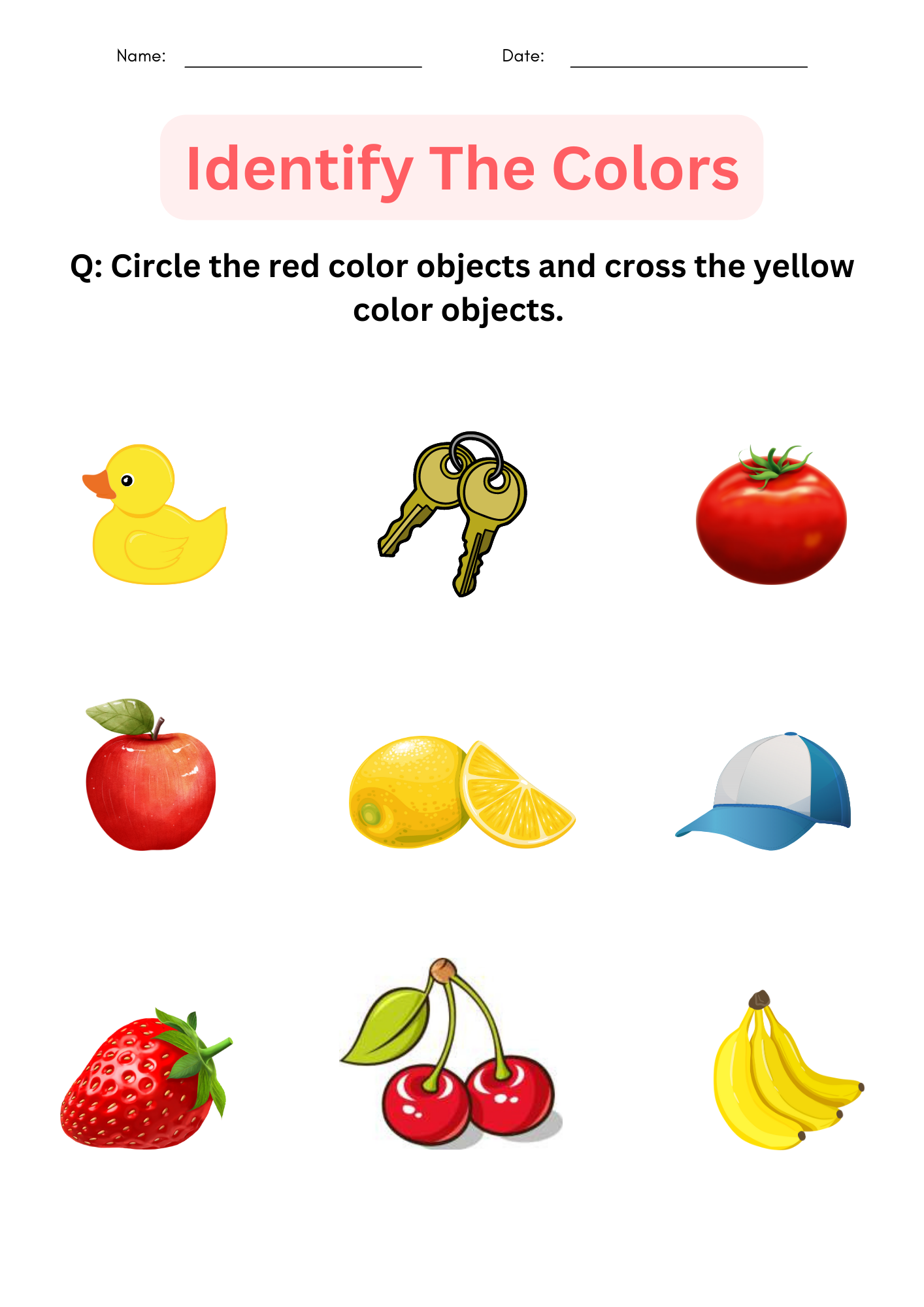Printable Color Red Worksheets For Preschool Printable Color Red Worksheets For Preschool