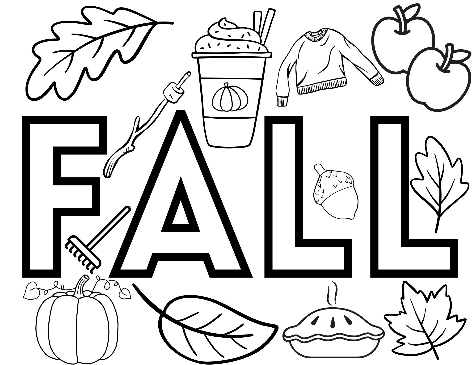 Printable Cute Fall Coloring Pages Crafty Morning