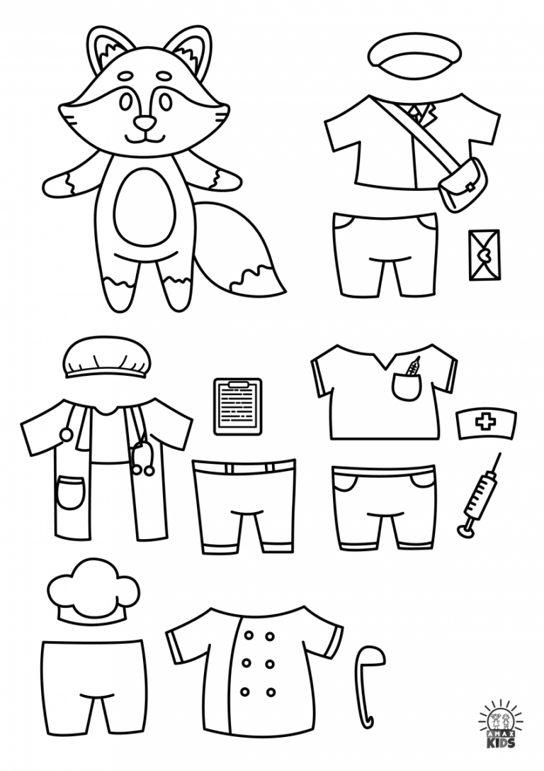 Printable Dress Up Game Professions Amax Kids