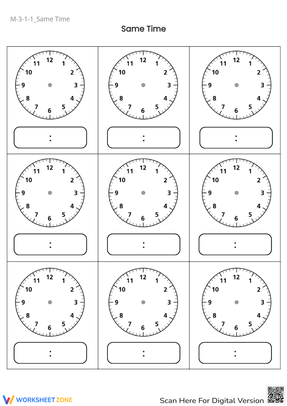 Printable Easter AM And PM Worksheets