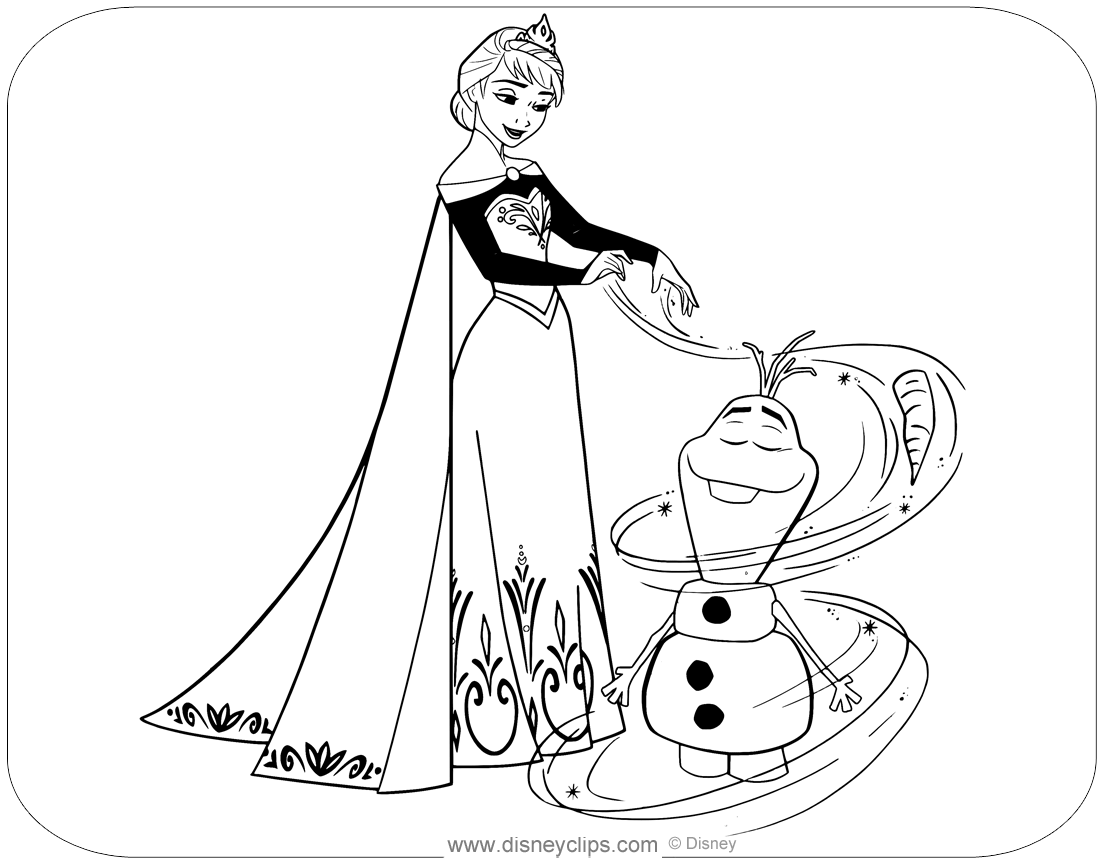 Printable Frozen Coloring Pages Disneyclips