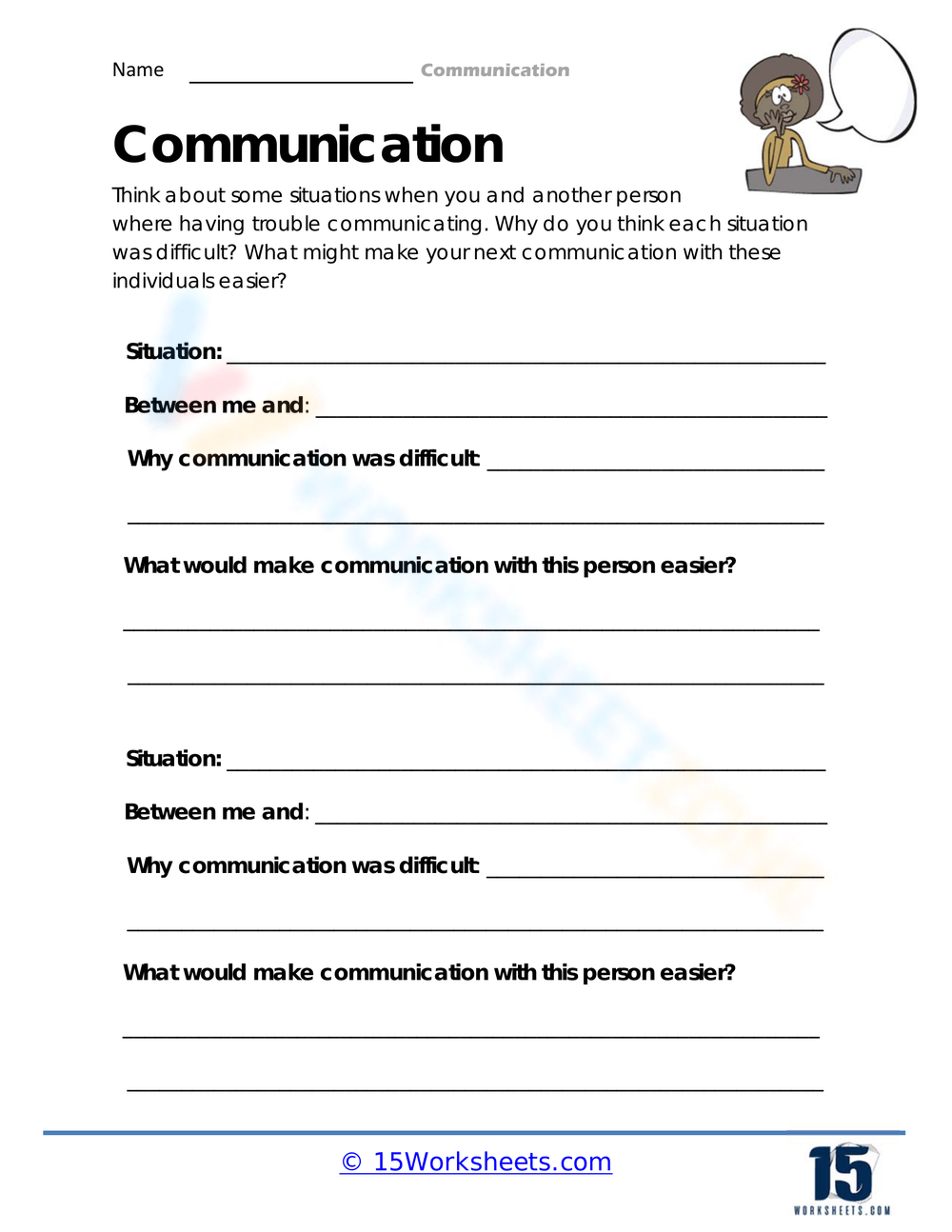 Printable Grade 4 Teaching Communication Skills Worksheets Download